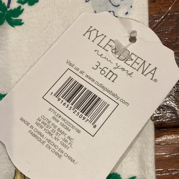 Kyle & Deena New York Infant Sleeper, Elephant Security Blanket NWT Size 3-6 mos - Picture 5 of 8